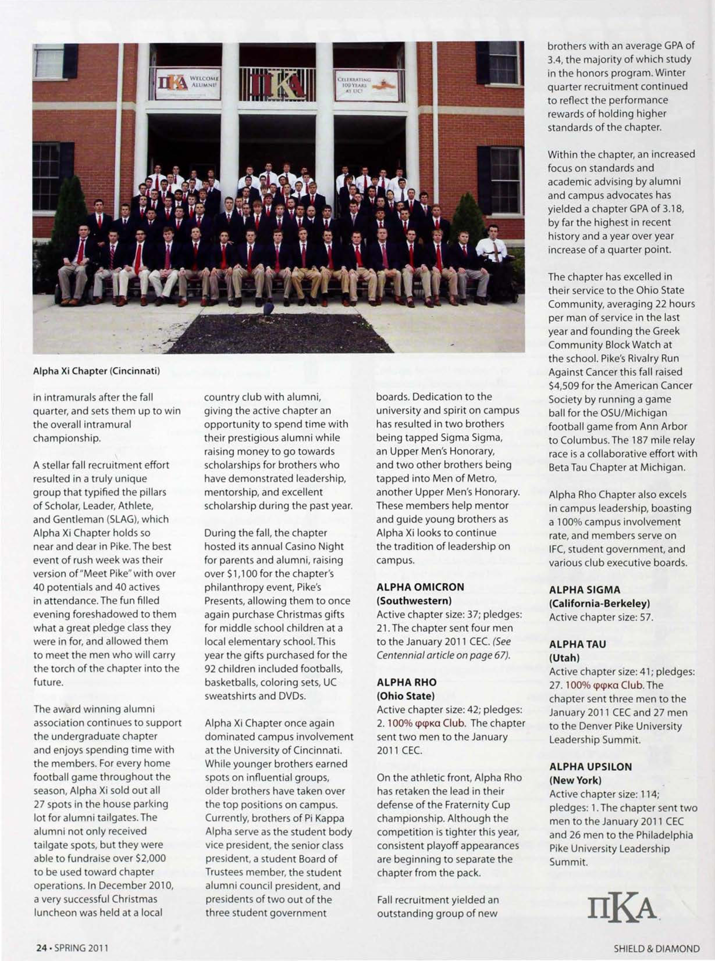 Chapter News, Continued, Spring 2011